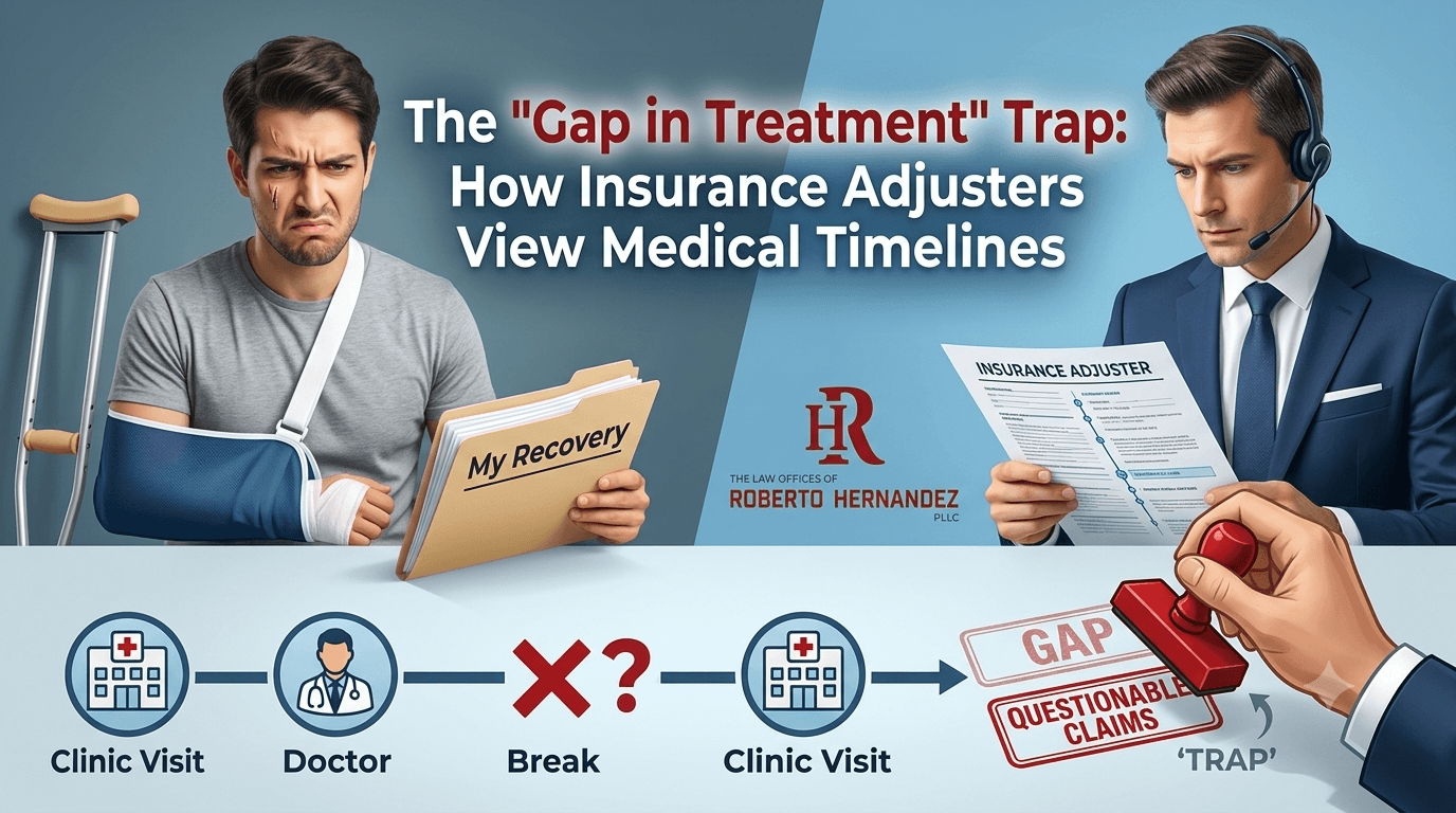 The "Gap in Treatment" Trap: How Insurance Adjusters View Medical Timelines